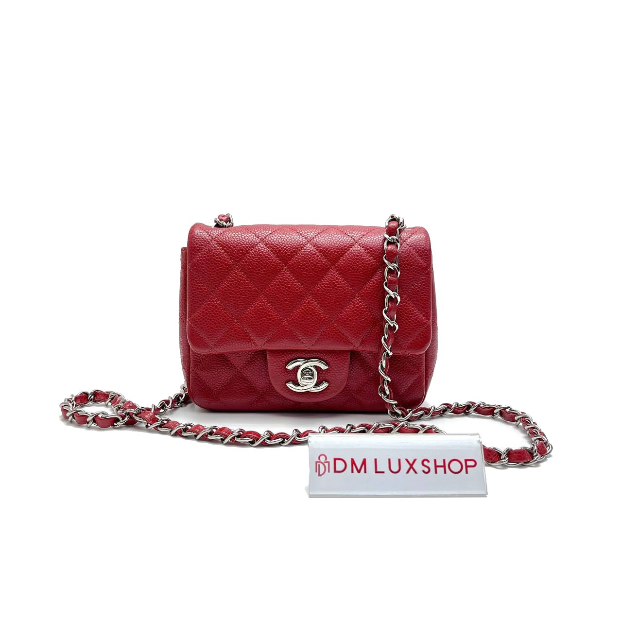 Chanel Red Caviar CF Mini Square (Serial 18)