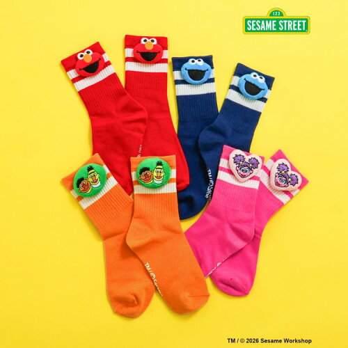 🆕【⭐訂購⭐】🇯🇵日本直送🌀#SesameStreet 3D立體短襪［4款選］🌀[ELED-0165][260618]