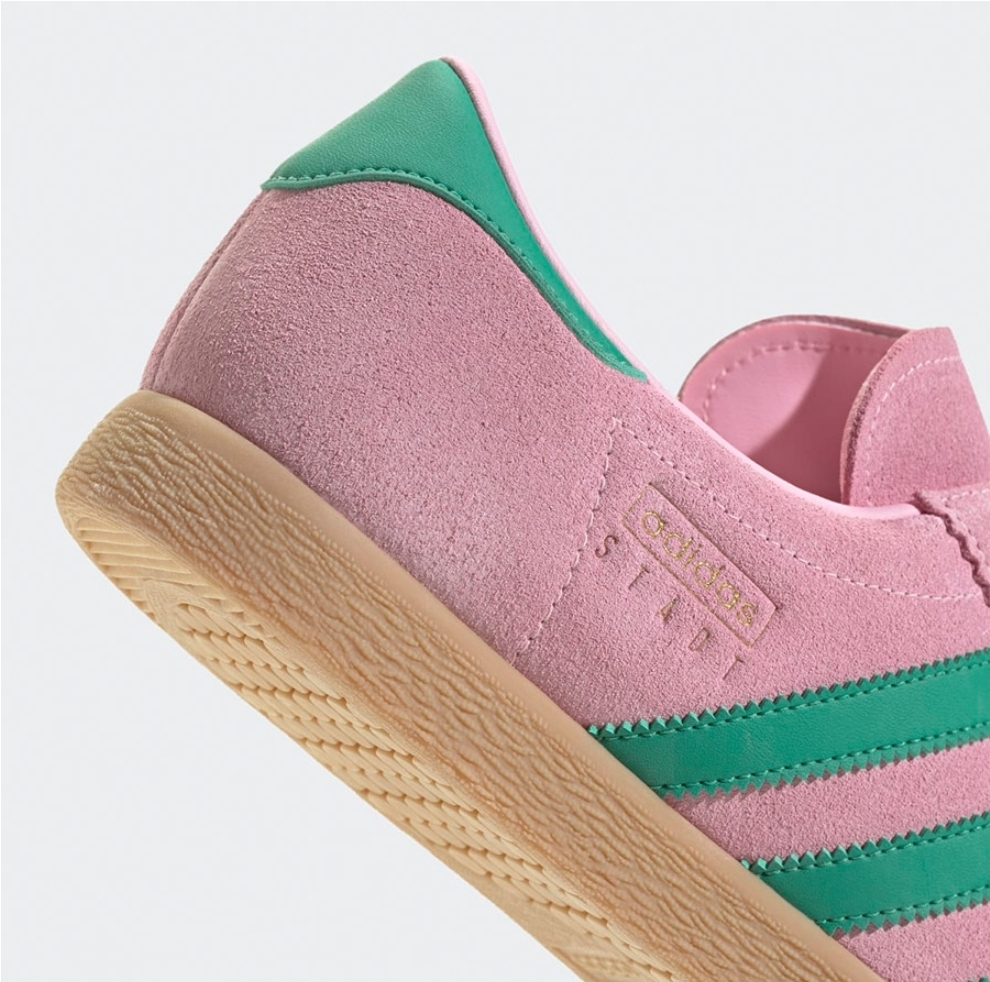 Adidas Stadt 系列 粉底綠色運動休閒鞋