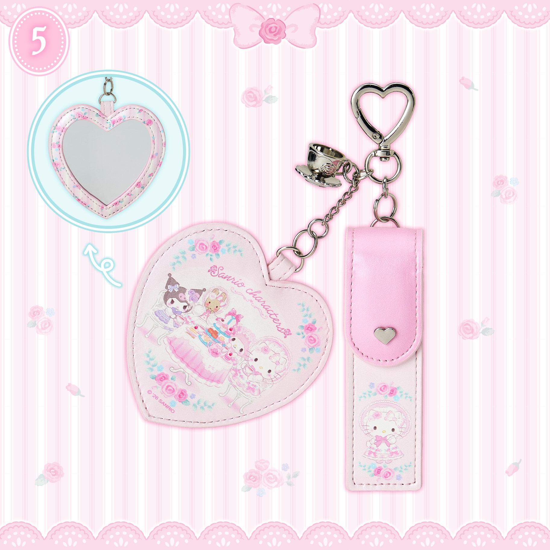 🌸 【預訂】Fairytale afternoon tea party Series-No.5-Lip Case & Mirror