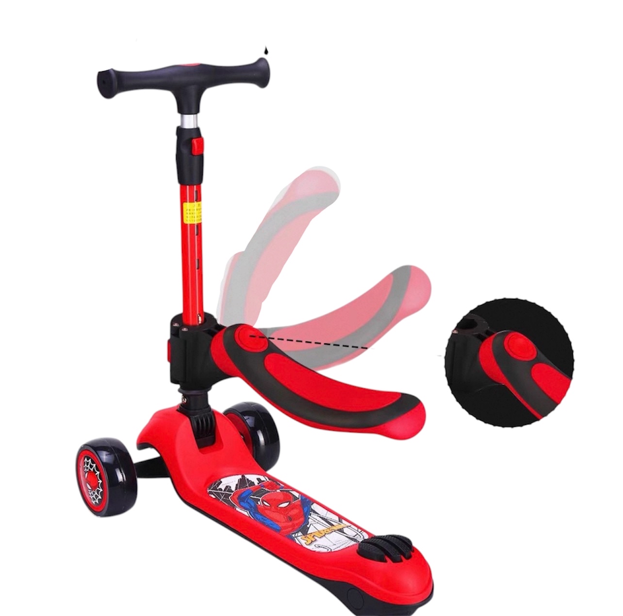 Disney Spiderman 加強版 2合1 摺疊滑板車