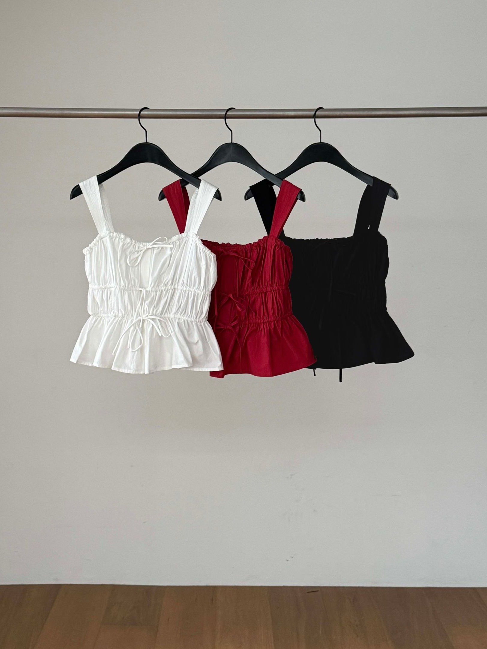 Lovely ribbons shirred top