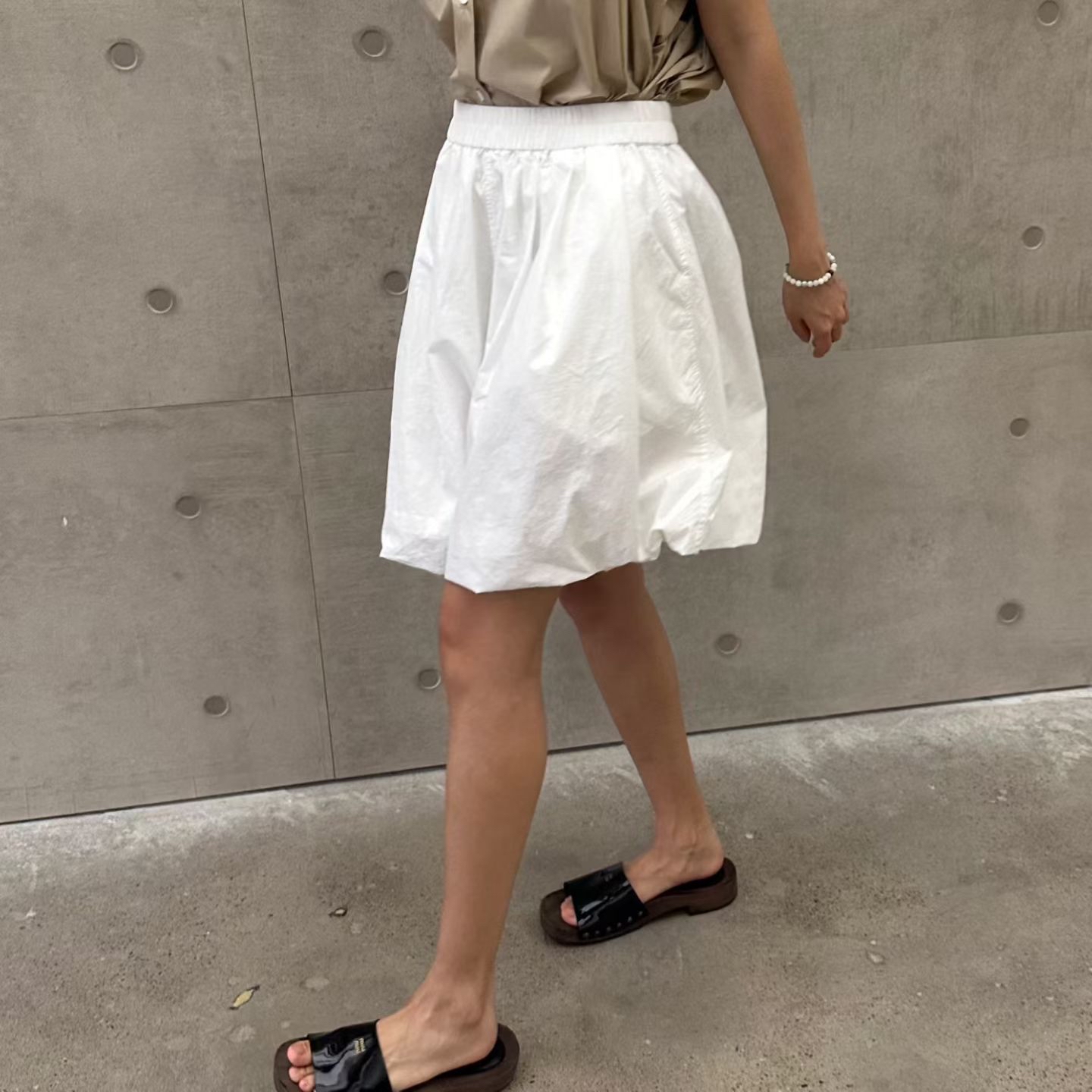 橡筋腰泡泡腳裙褲