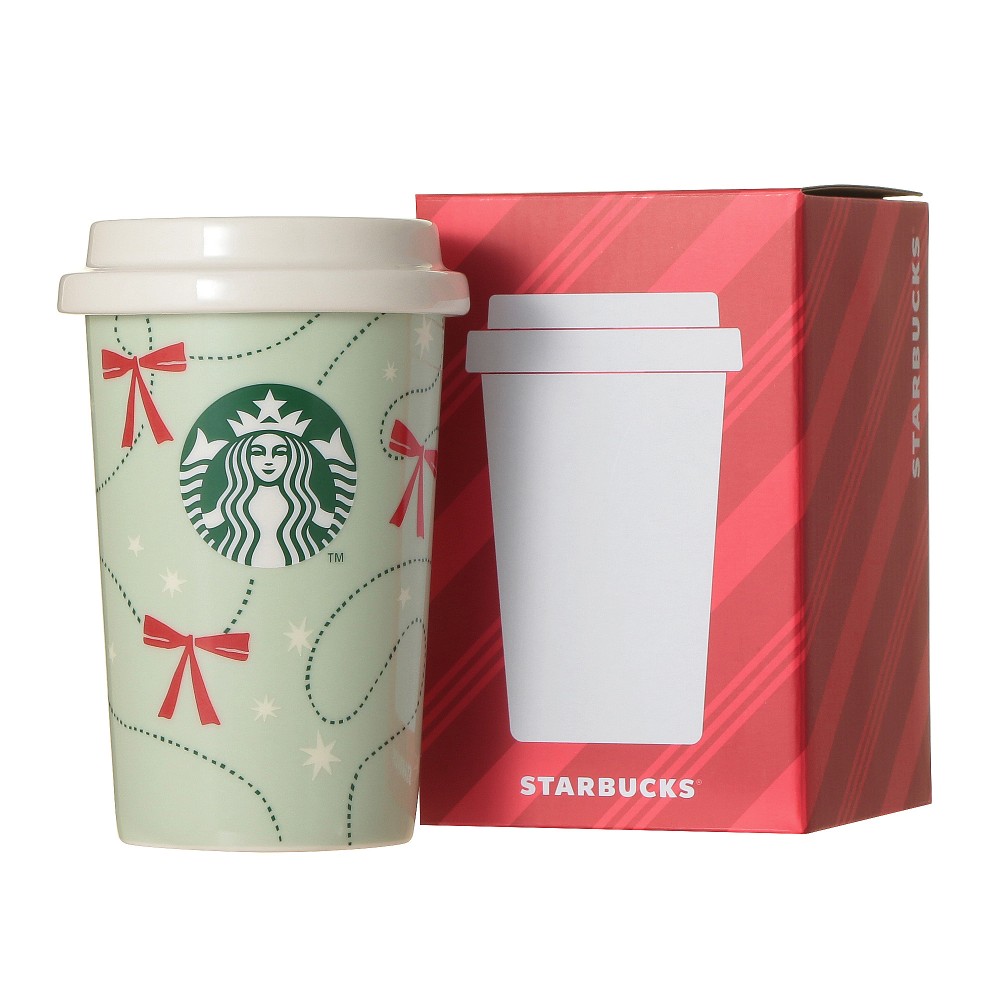 《日本 🇯🇵 STARBUCKS Colors of Holiday 聖誕系列》絲帶陶瓷 罐