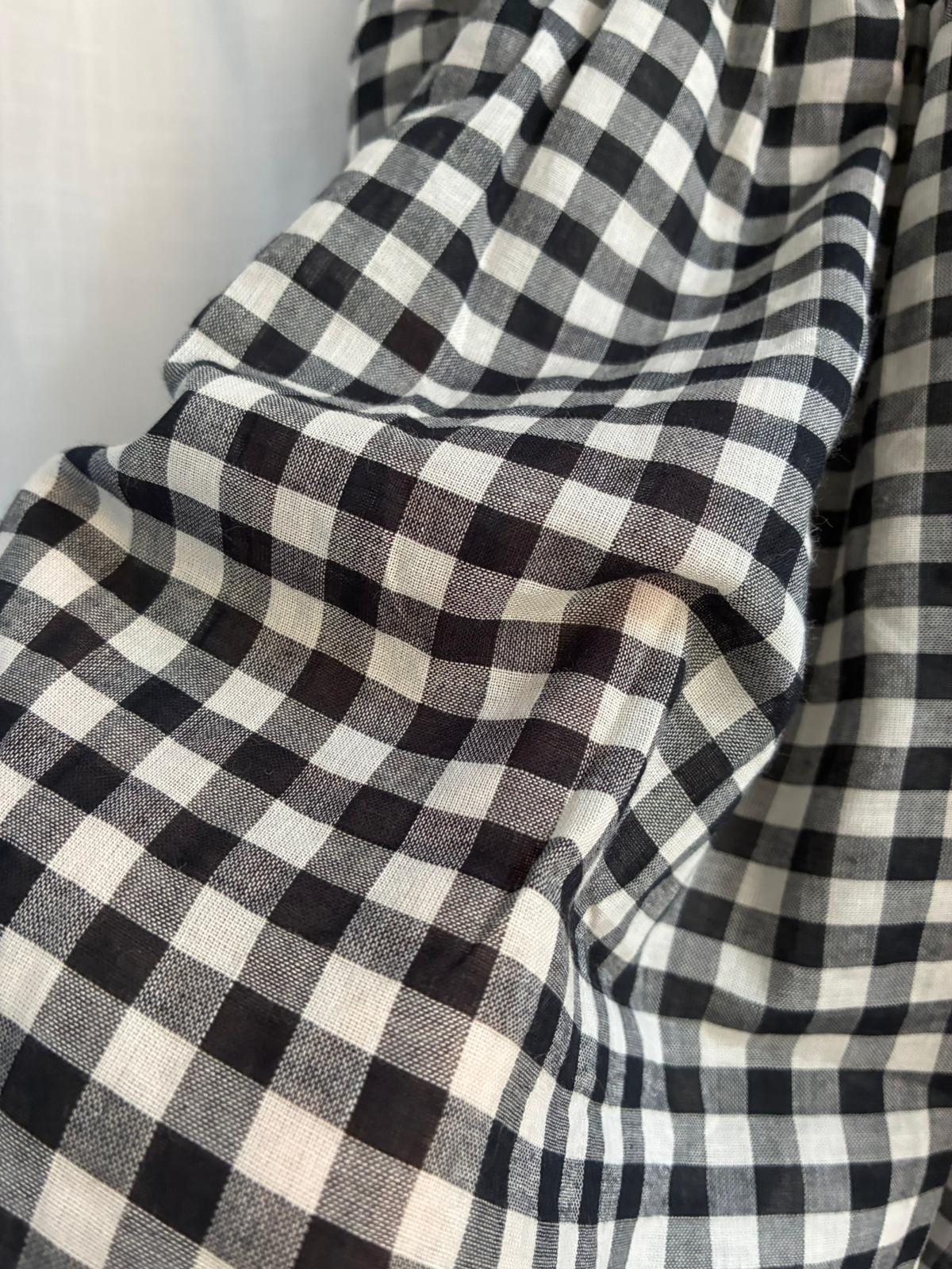 米白格仔背心裙YZ25206 