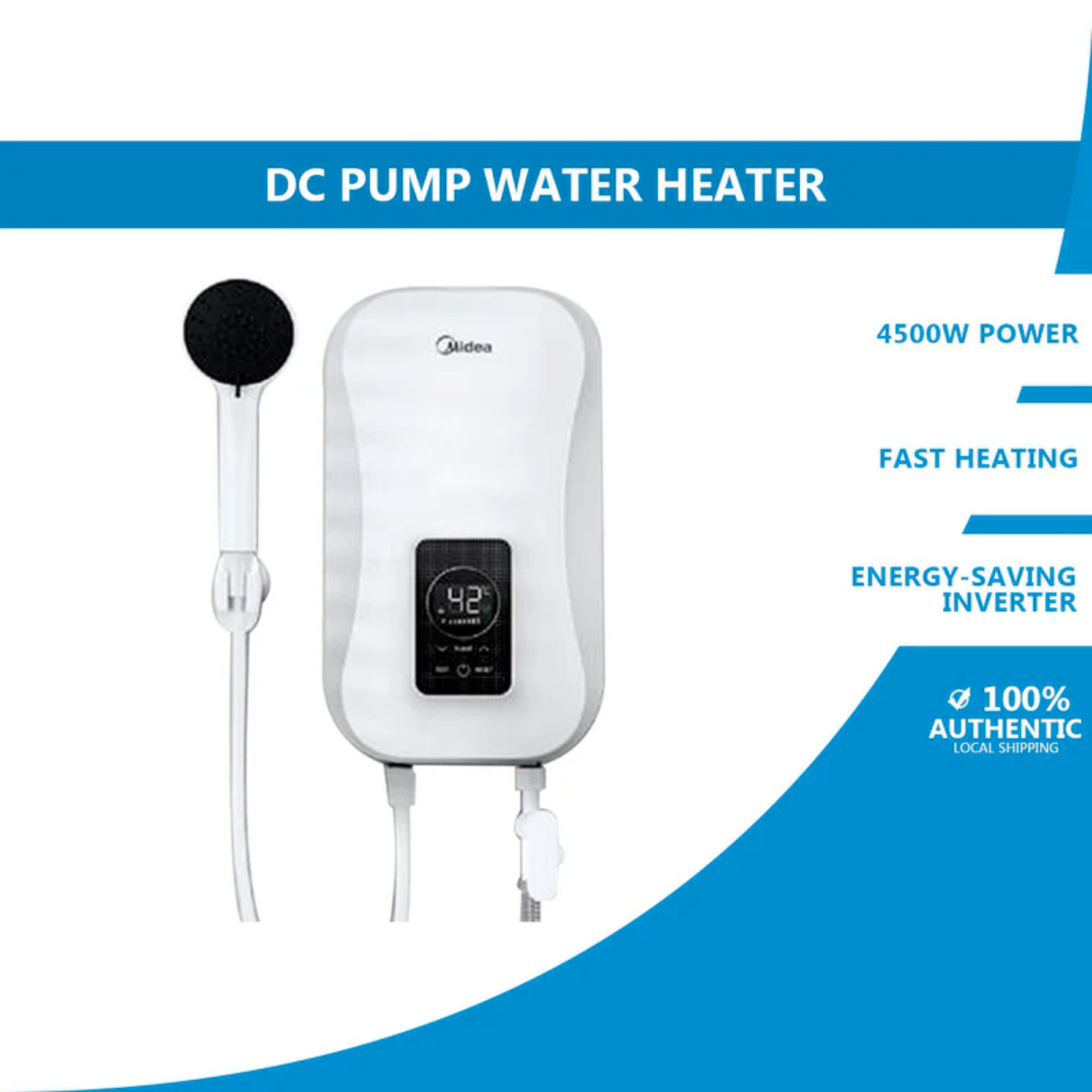 Midea 4500W Dc Pump High Power Water Heater (White) MWH-45EPGPMY(W)-WS