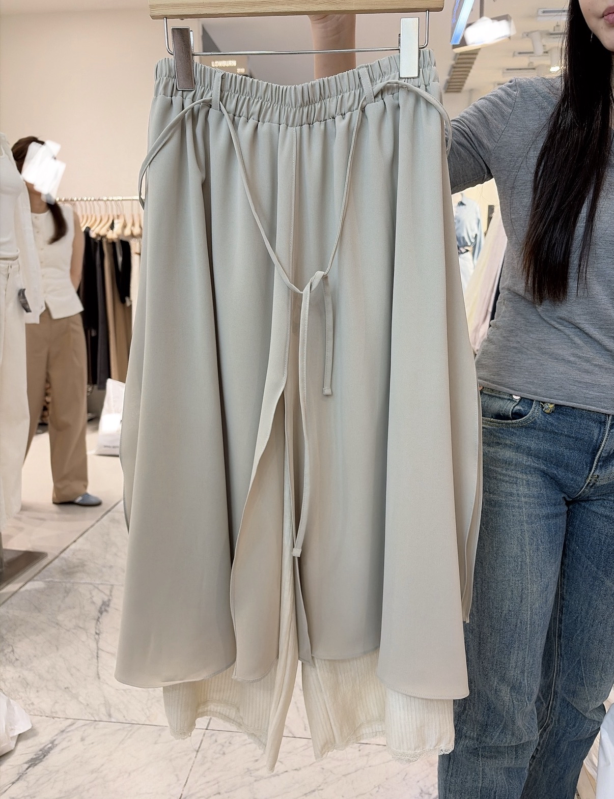 雙層次 7分裙褲 