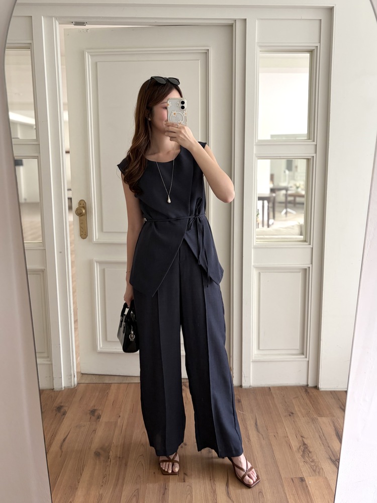 The Fine Linen Summer Set (Navy)
