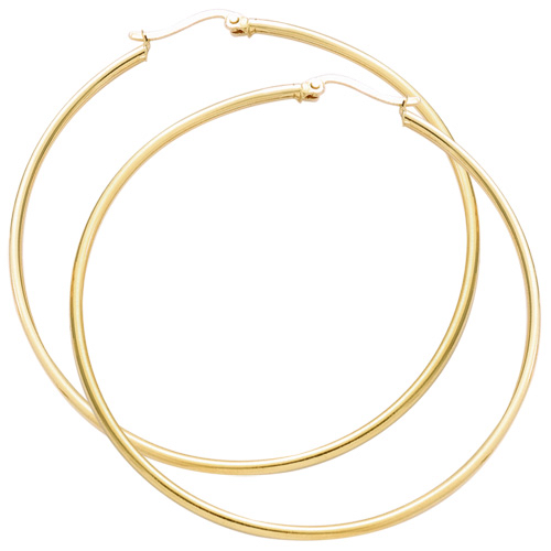 Elena Classic Hoop Earring Plaqué or