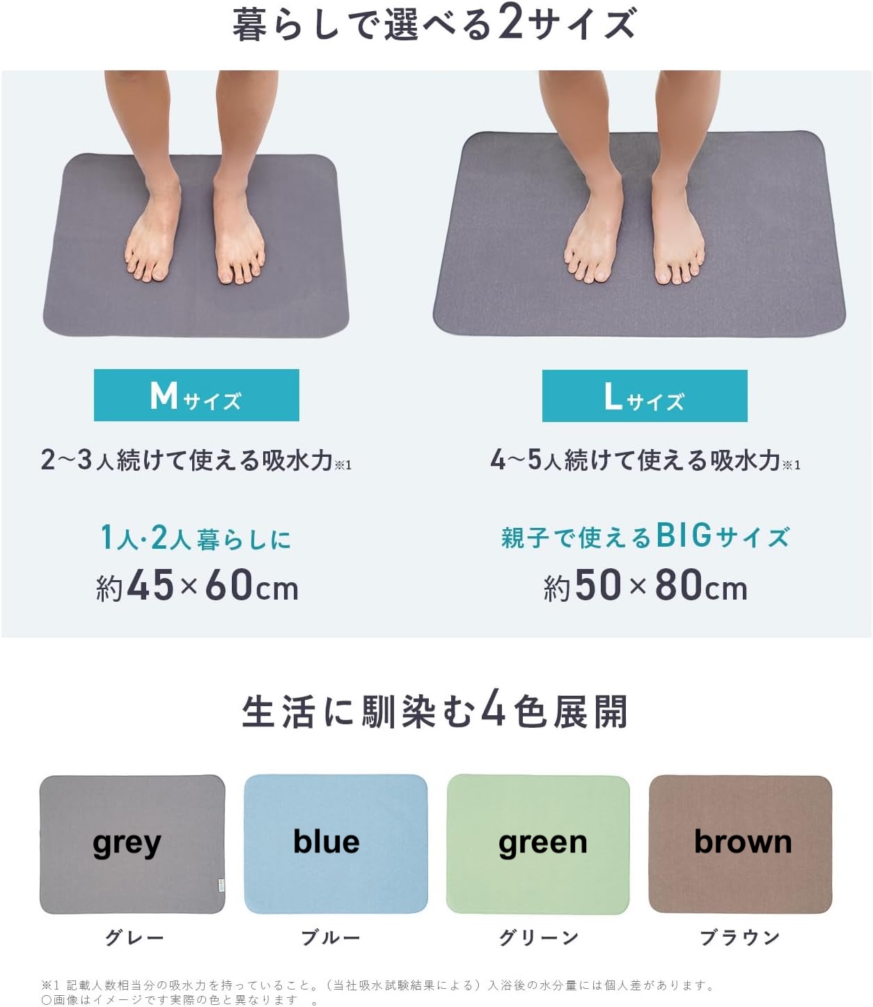 日本代購【 日本直送 日本製 LEC 笑激SHOCK 魔幻極薄速乾浴地墊 Shogeki SHOCK Magical Thin Quick-Drying Bath Mat M/L size 】