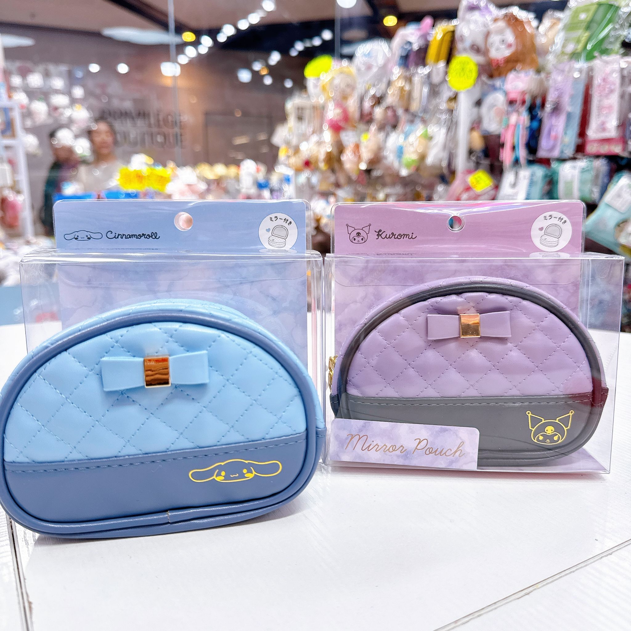 日本直送Sanrio Kuromi肉桂狗化妝袋連鏡