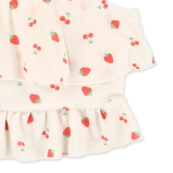 🇯🇵預訂 日本直送🇯🇵兩色格紋草莓櫻桃滿印分體泳衣