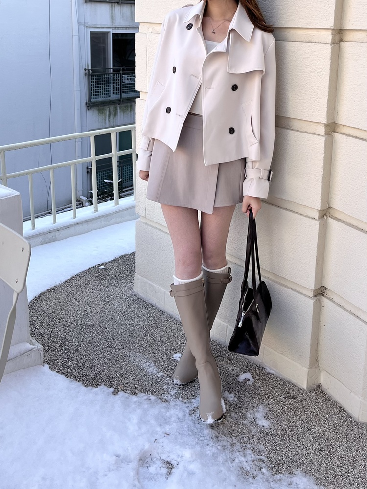 Front-Overlap Skorts (Mocha Beige)