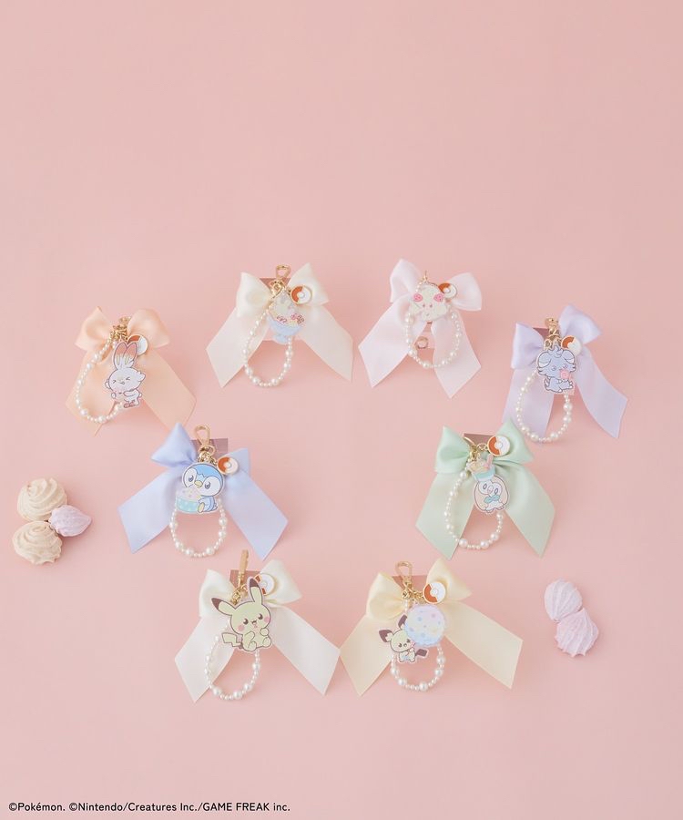 🎀【預訂】 PokePeace x Maison de FLEUR 絲帶掛飾 - Pochama
