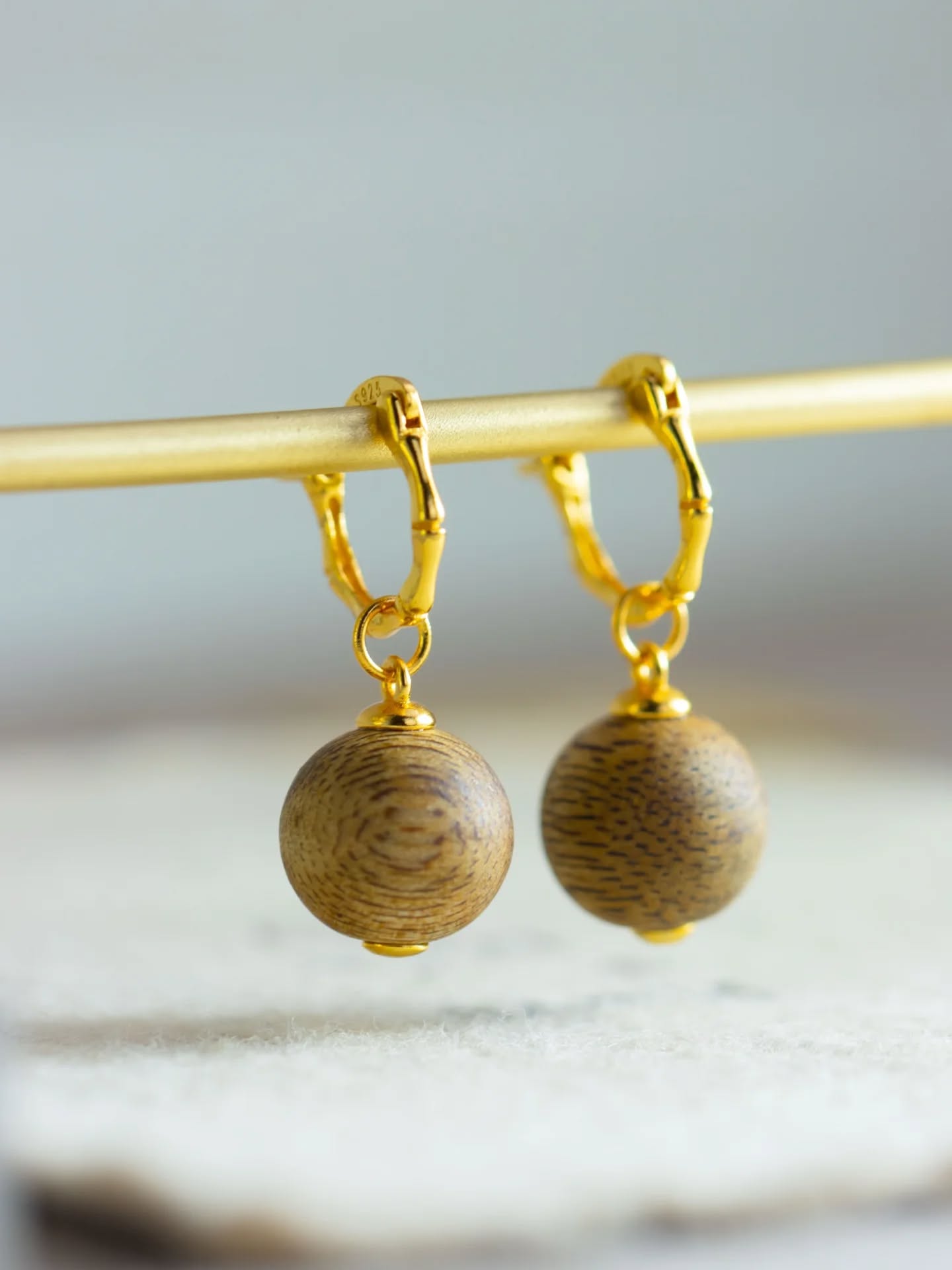 925銀鍍金光的竹節環