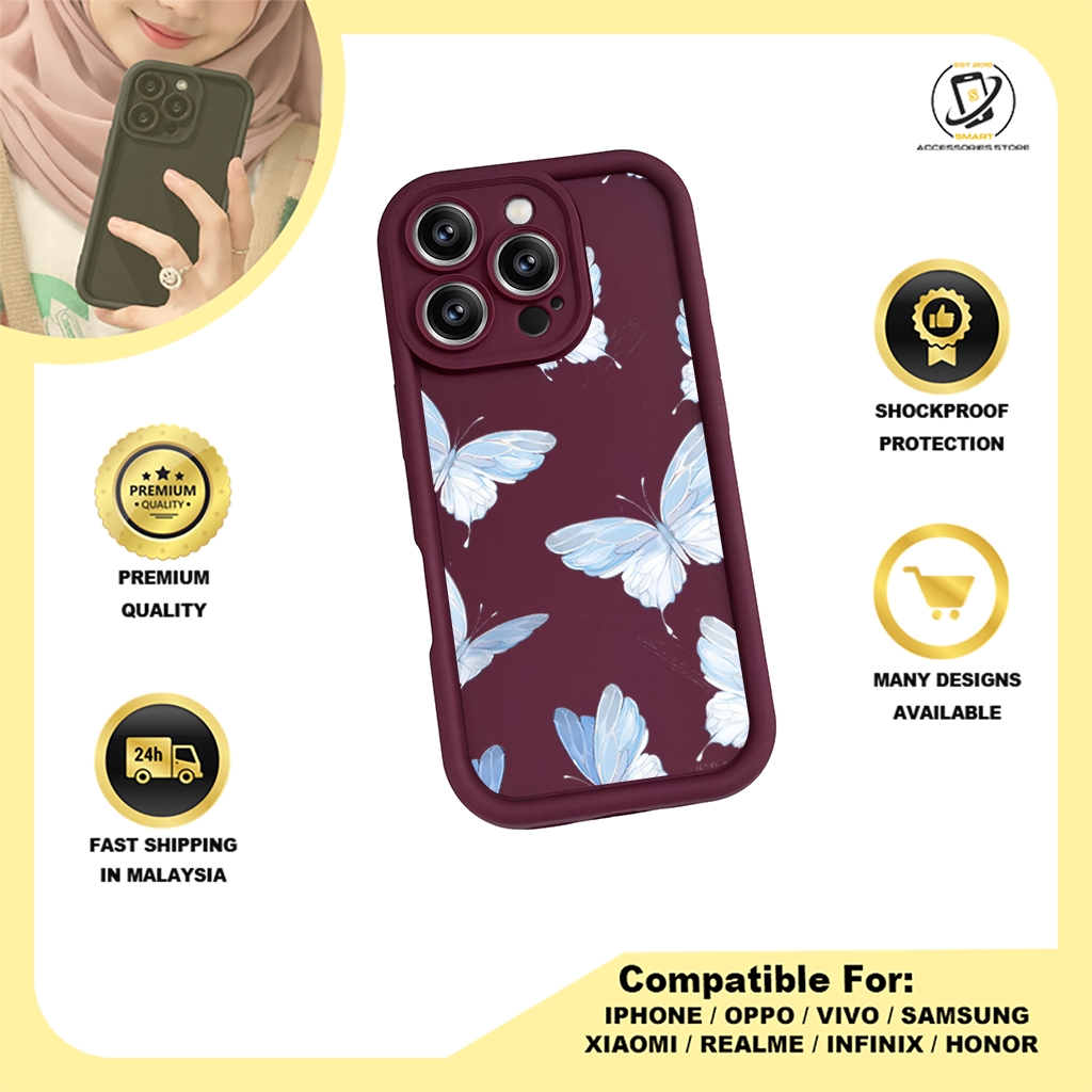 TPU DESIGN CASE PHONE FOR INFINIX - DESIGN BUTTERFLY B
