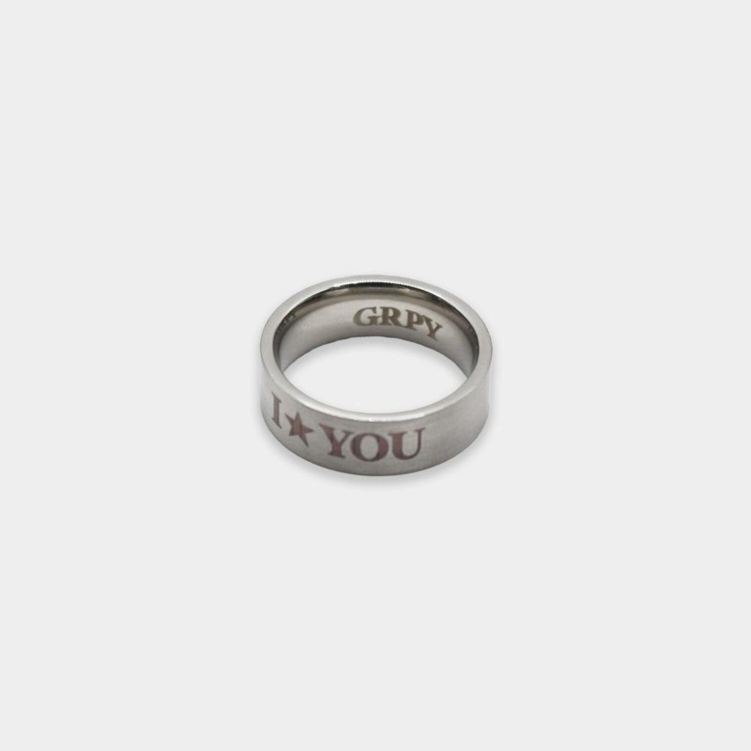 🇰🇷訂購｜GRUMPY｜戒指｜Surgical) Star You Letter Plane Ring