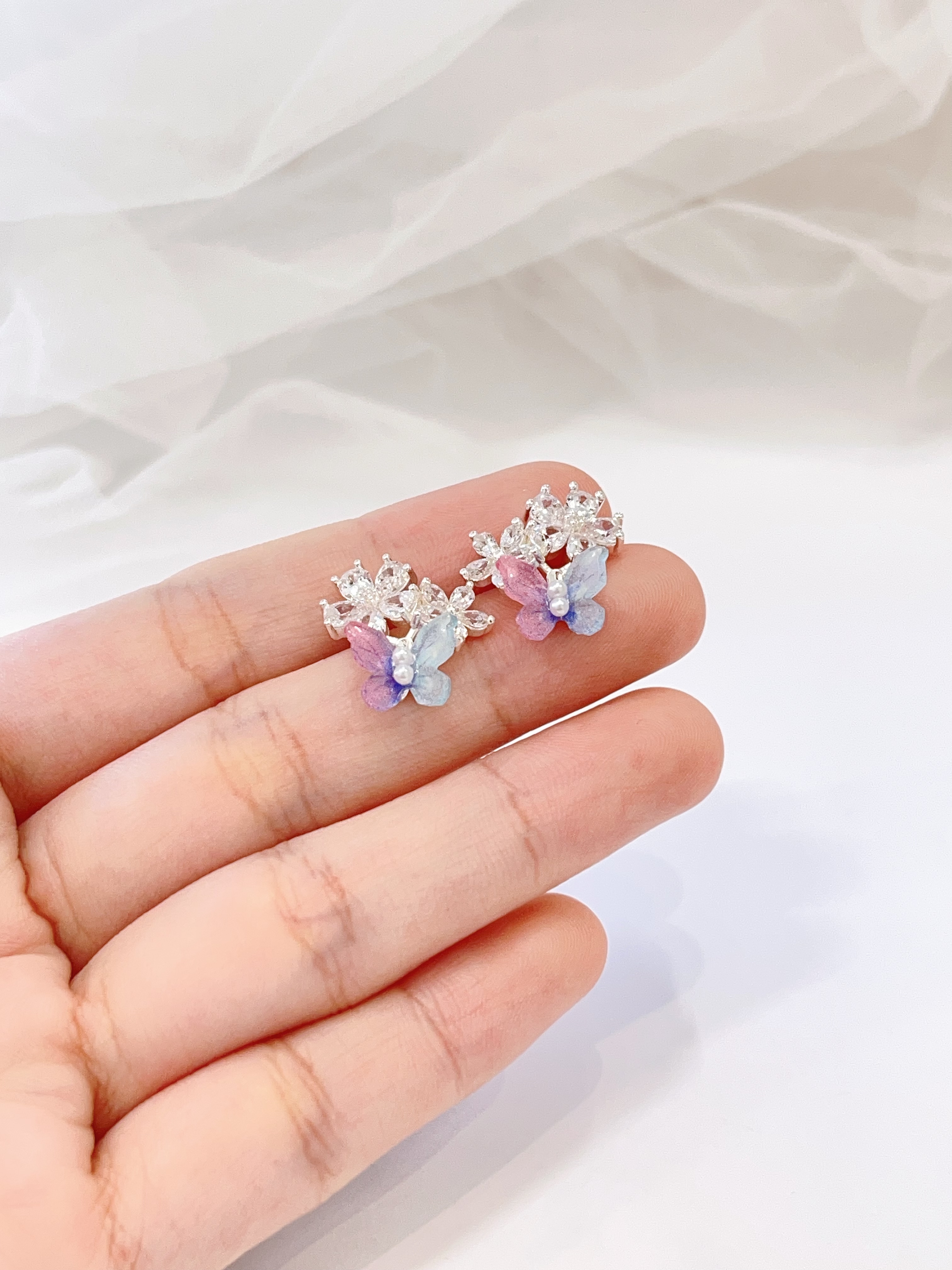 炫彩小花蝴蝶耳环