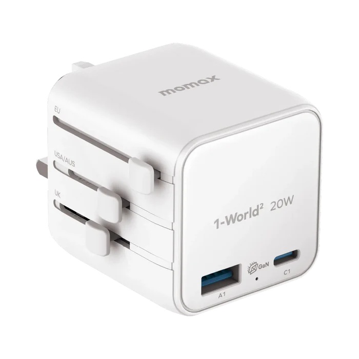 Momax 1-World² 20W 2 接口 USB 旅行充電器