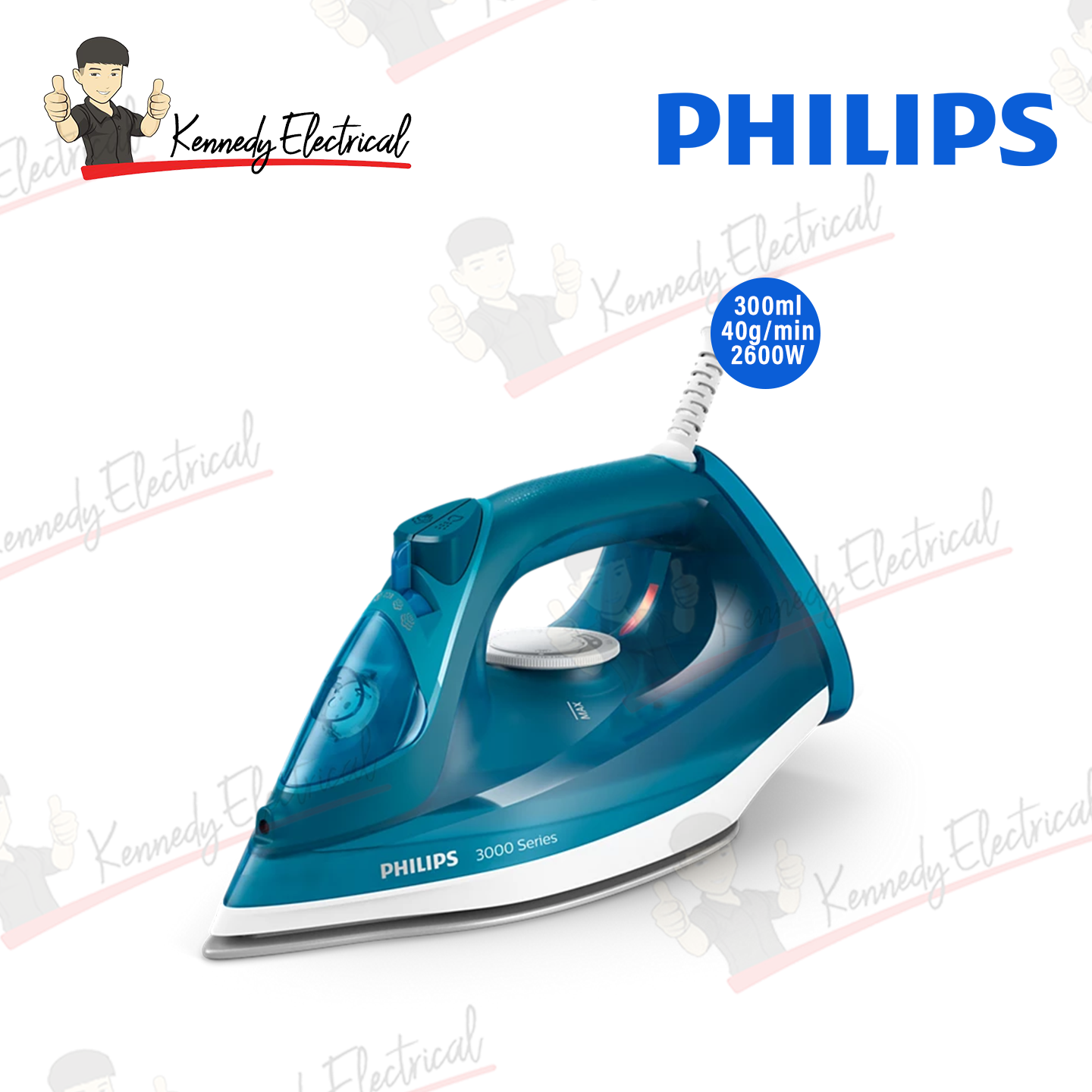 Philips Steam Iron (2600W) Ceramic Soleplate DST3040/76