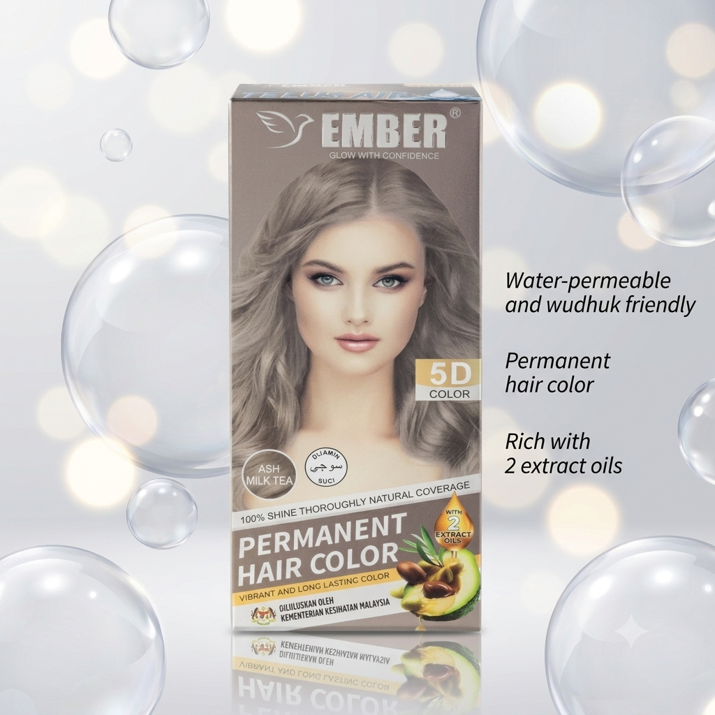 EMBER Permanent Hair Color 60ML / EM-22 / ASH MILK TEA