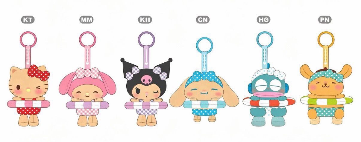 預訂| Sanrio 夏日曬黑公仔 掛件款 