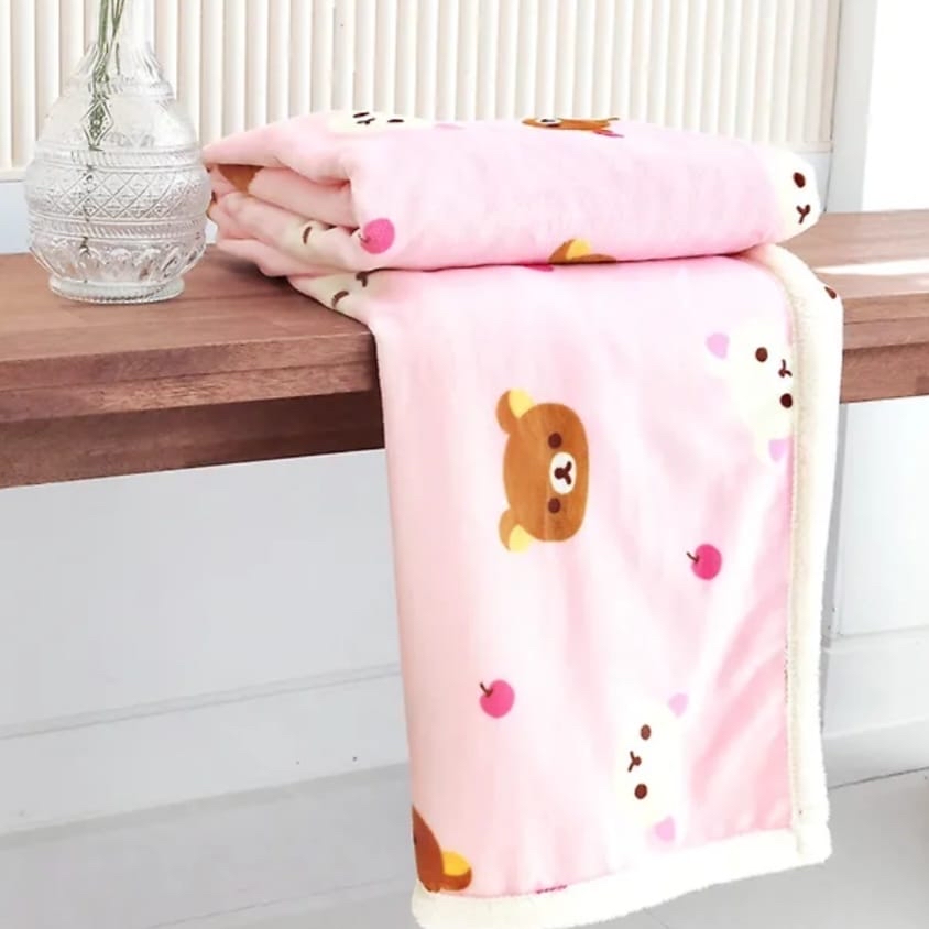 《預訂貨品》全新韓國限定 Rilakkuma 毛毯（粉紅色 S size)