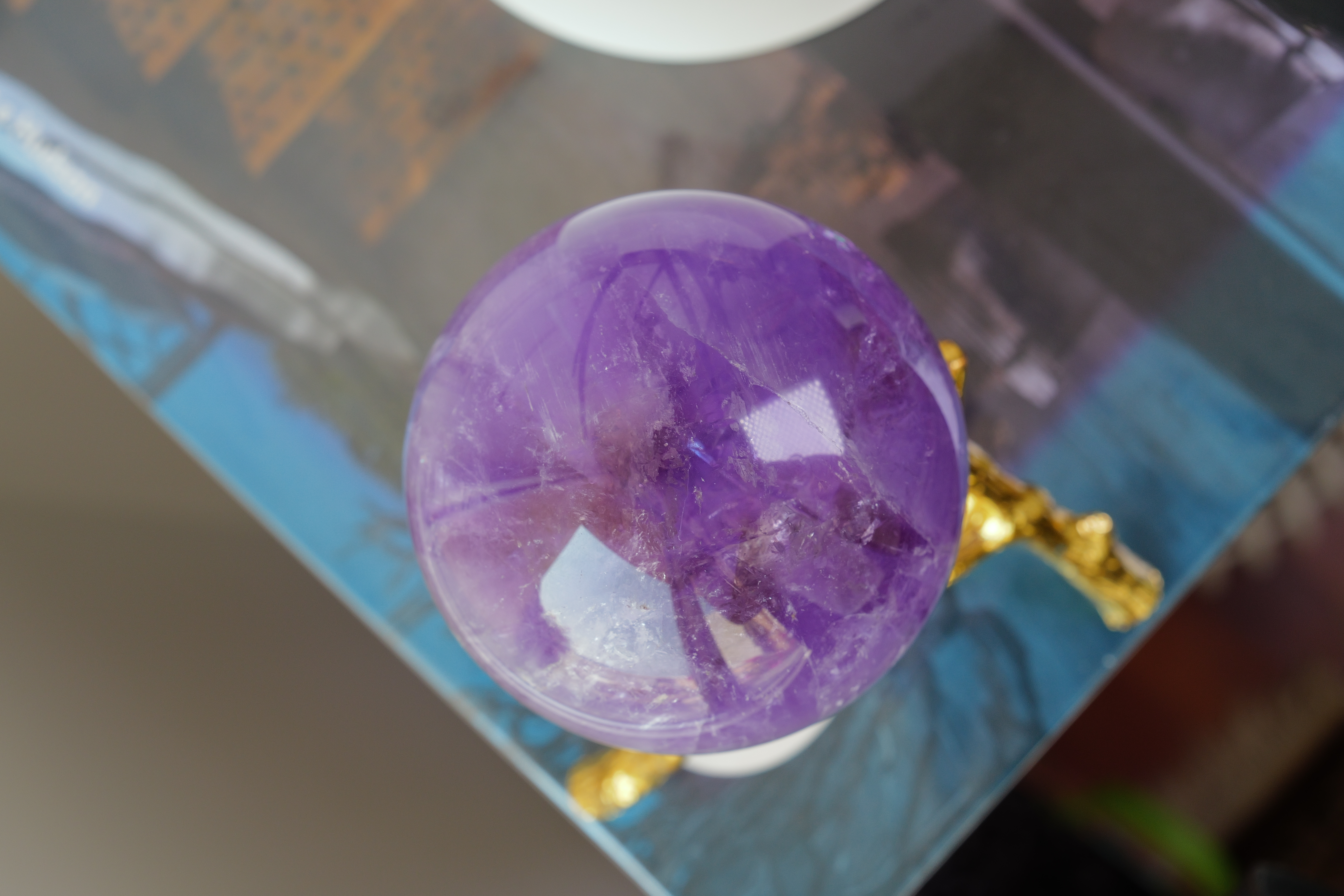 ༒巴西 7.7cm紫黃晶球༒ Ametrine AM*B9001C8AGAAA-