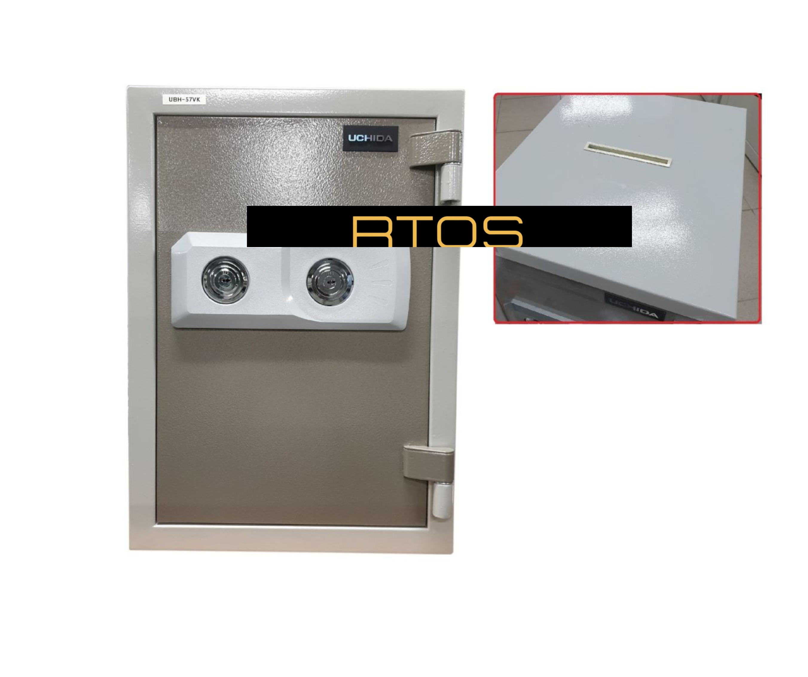 UCHIDA UBH-57VCD Fire Resistant Safe Box with Envelope Slot (Dial Lock)_57kg