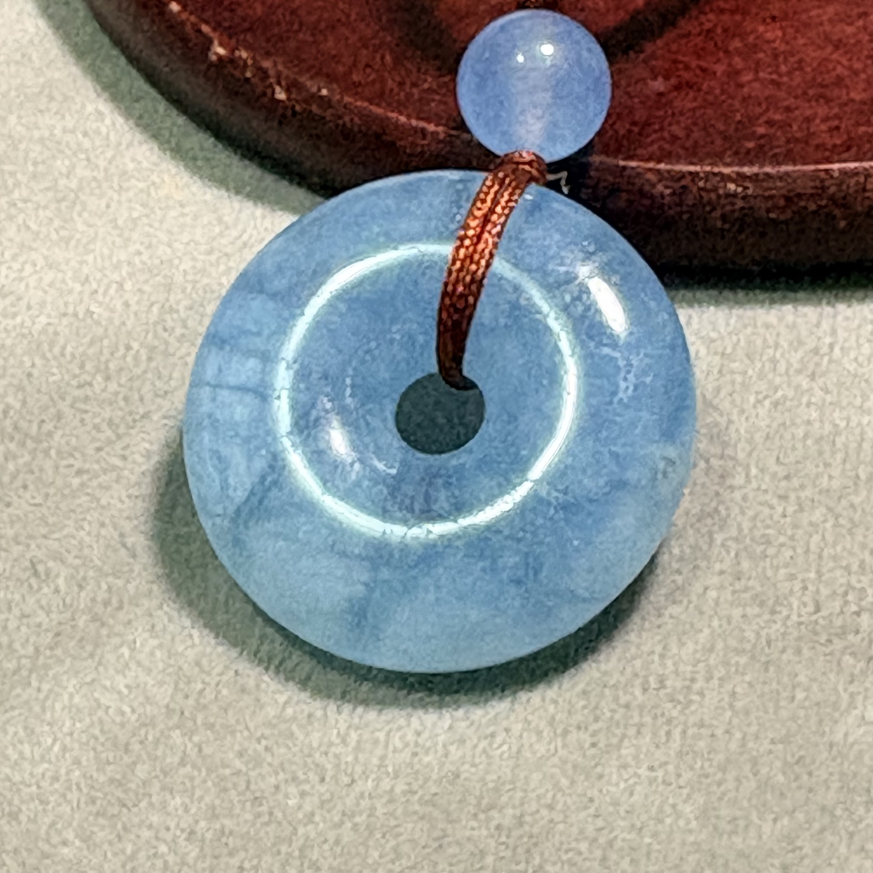 海藍寶平安扣 No.19-134 規格：直徑：26.4 cm 重：9.1 g