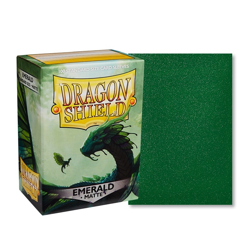 Dragon Shield 100 - Standard Deck Protector Sleeves - Matte Emerald