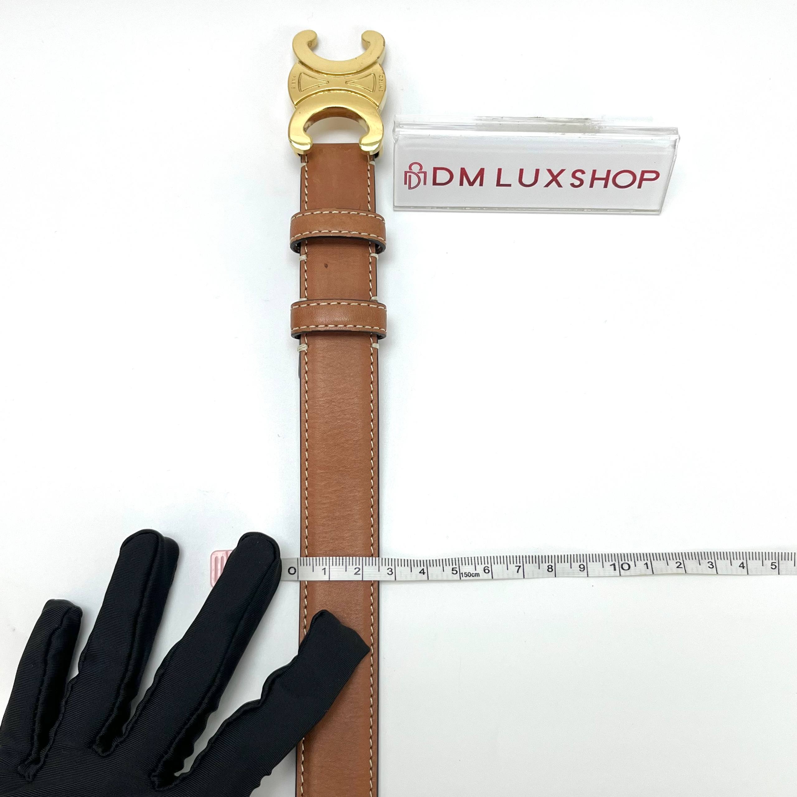 Celine Triomphe Belt 25MM GHW