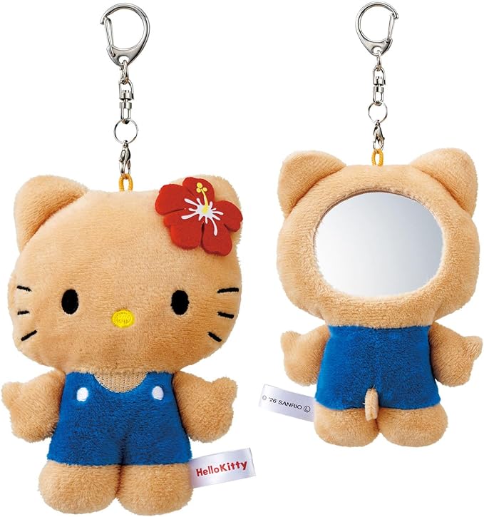 🆕【⭐訂購⭐】 🇯🇵日本直送 🌀#Sanrio 曬燶版毛公仔 化妝鏡🪞吊飾［7款選］🌀[ELID-0112][261016]