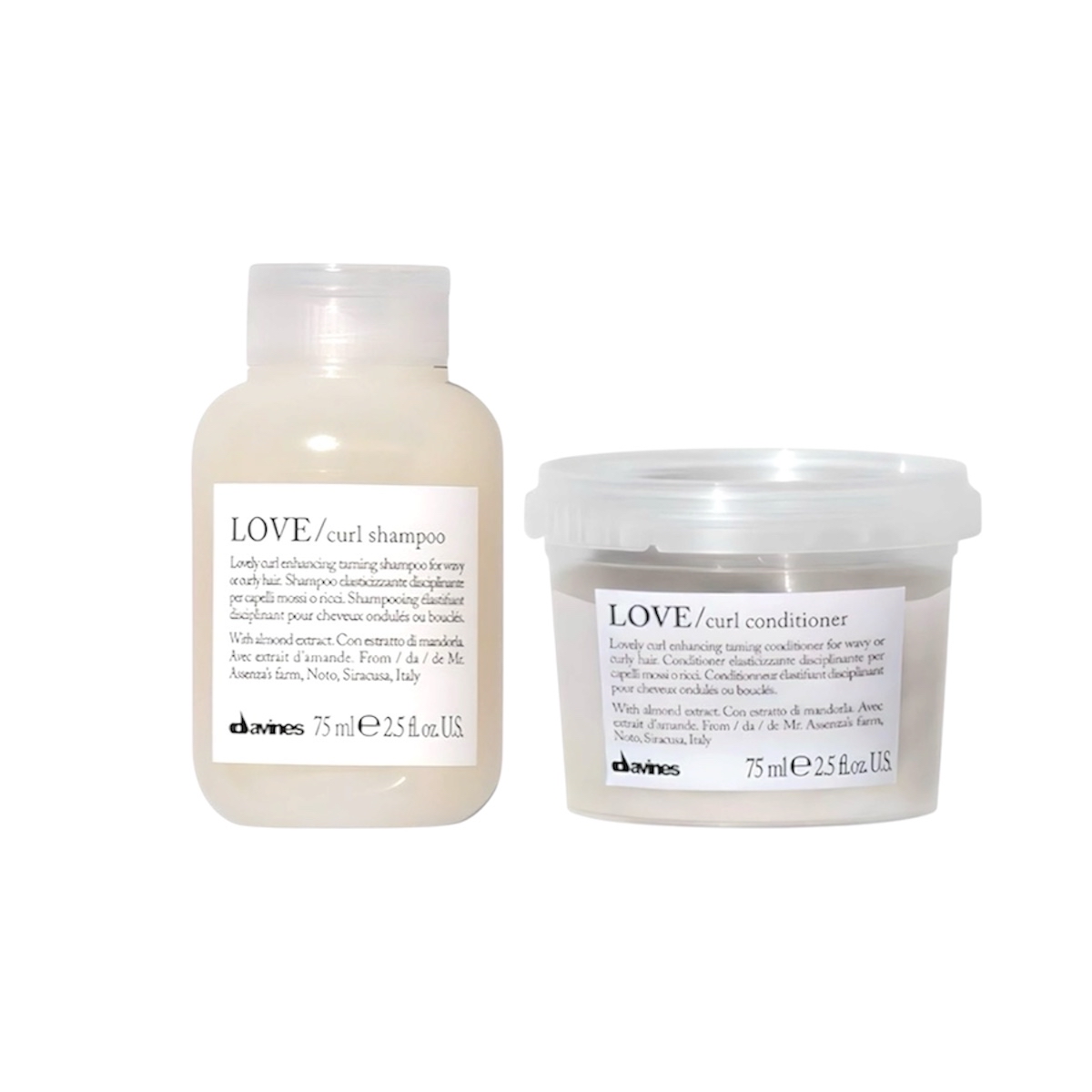 Davines LOVE CURL Shampoo+Conditioner 捲髮洗護旅行套裝 75ml+75ml