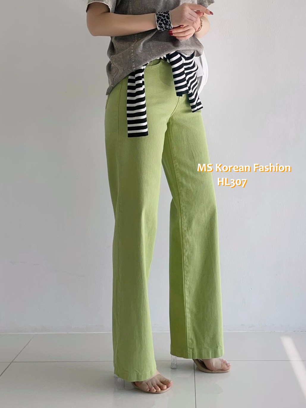 HL307 韓國🌼Howluk春版彈力棉闊筒褲