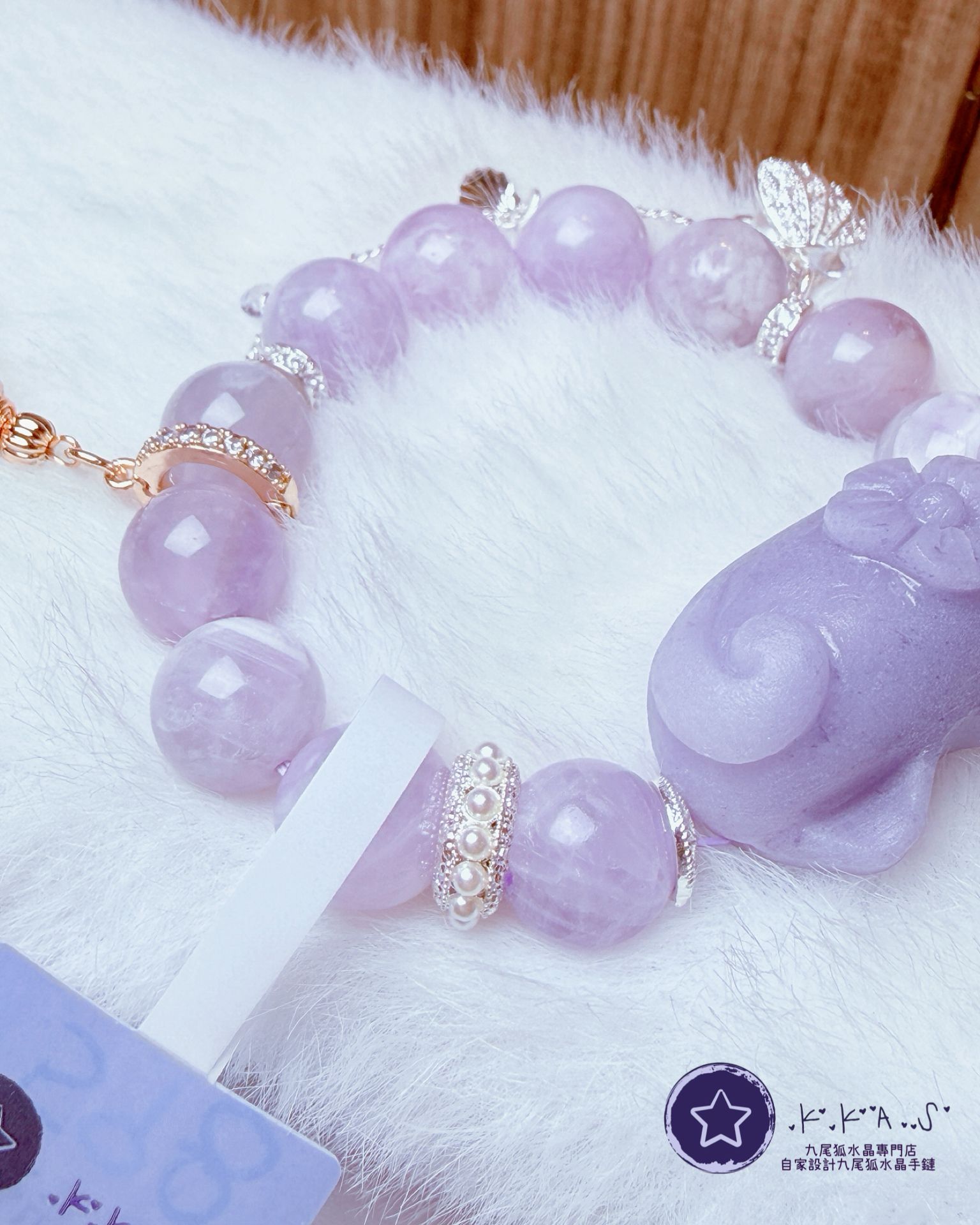 K00240 佘太翠 貓頭 自家設計手鏈