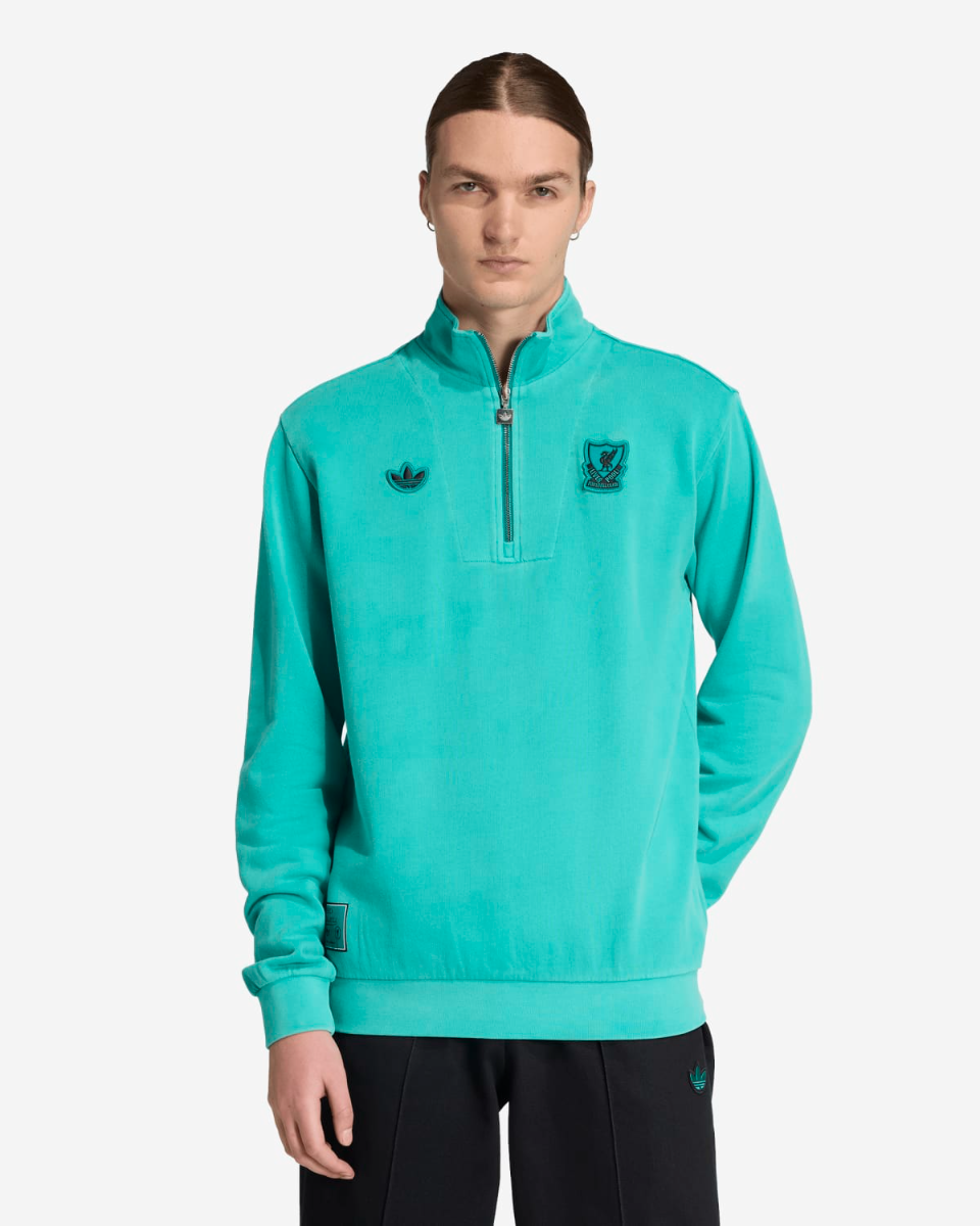 Adidas Liverpool 利物浦 Terrace Icon 復古半拉鍊衛衣 JX0668