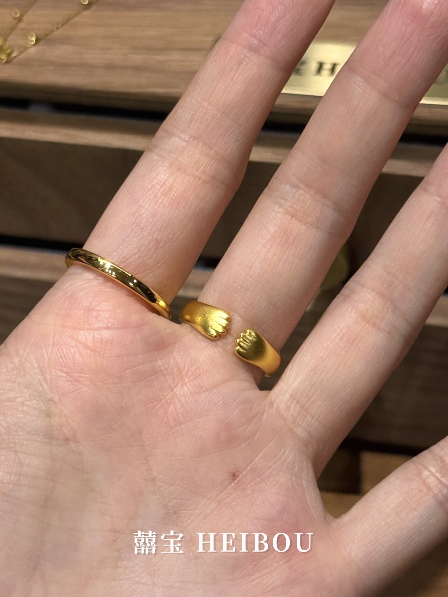 【5D硬金】招财猫爪喵喵-戒指