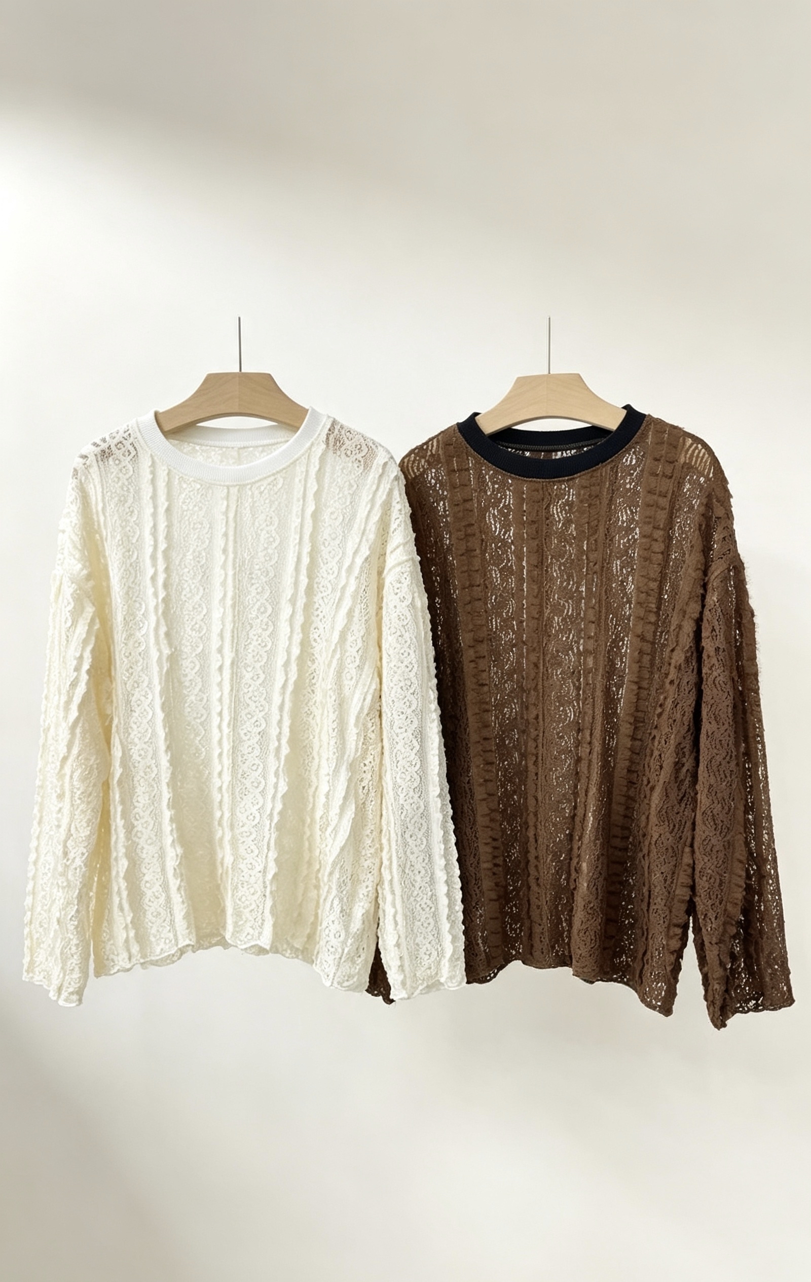 木耳邊立體幾何Lace Top 