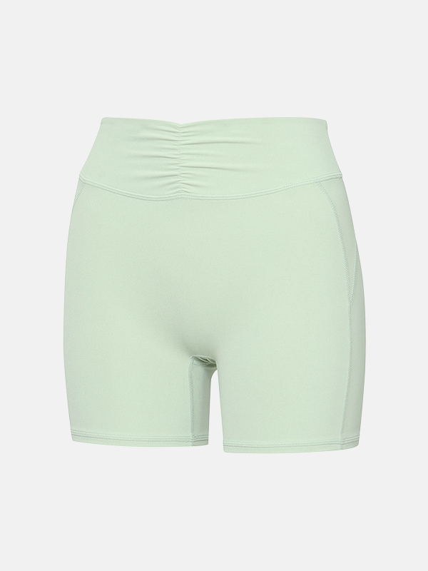 預購_Compression Shirred 3.5-Length Short Leggings by Grandeline