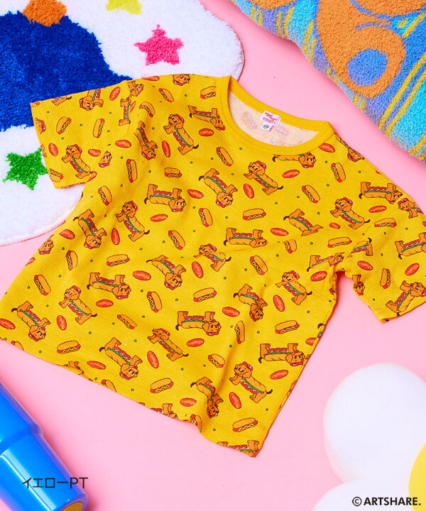 🇯🇵預訂 日本直送🇯🇵Markey’s x Wiggle Wiggle四色圖案滿印華夫格短袖T恤