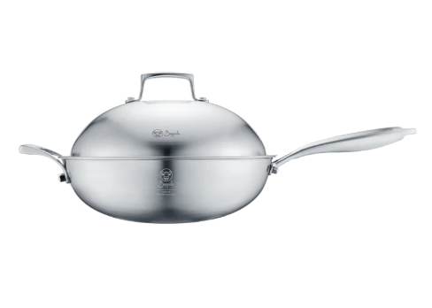 761430A/30cm單柄平底五層鑊連蓋