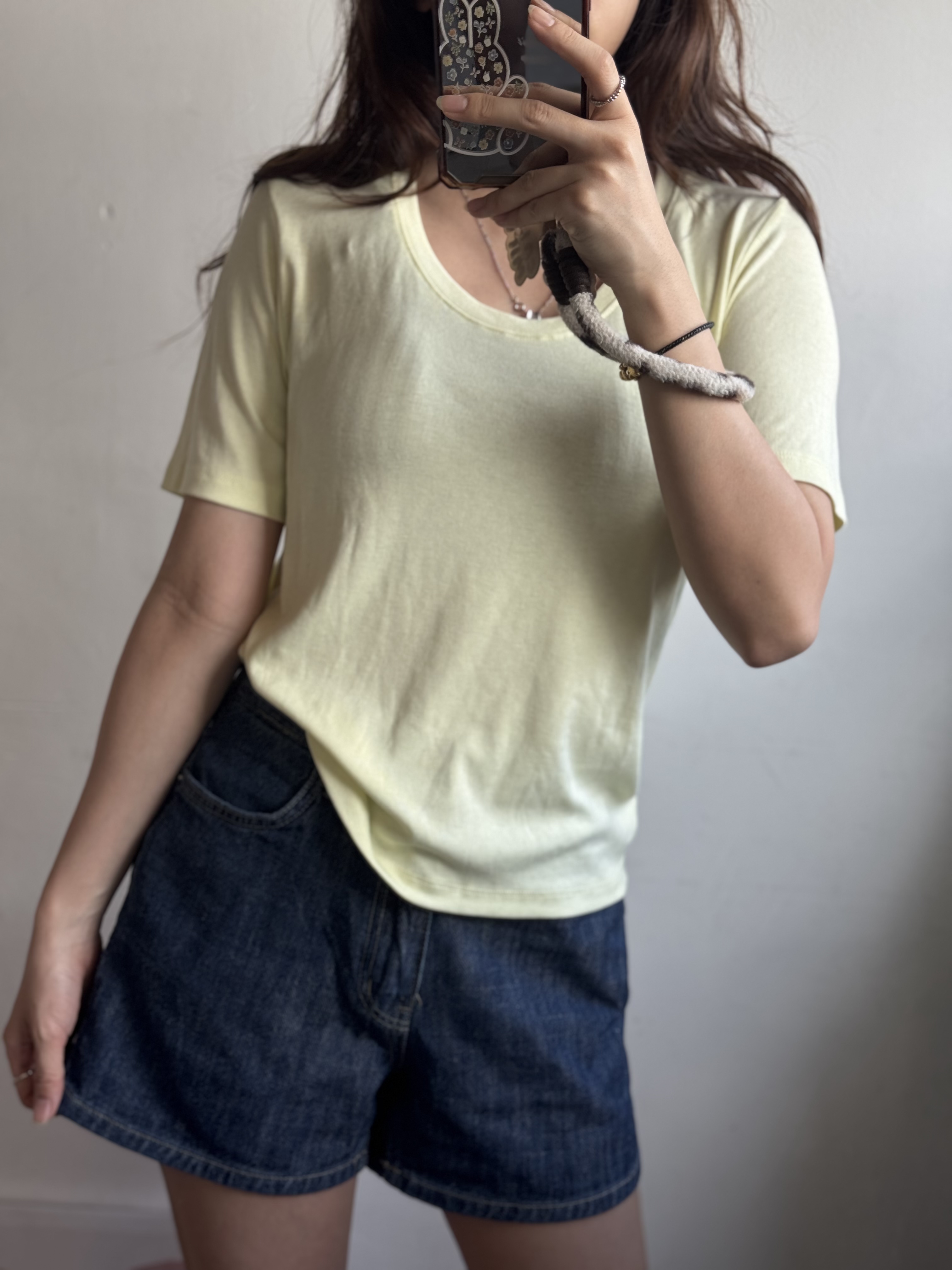 特價 淨色滑料Tee