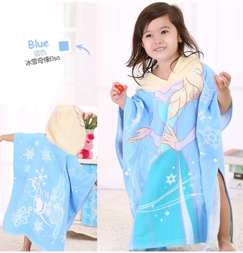 迪士尼 兒童連帽吸水浴巾 - 1件