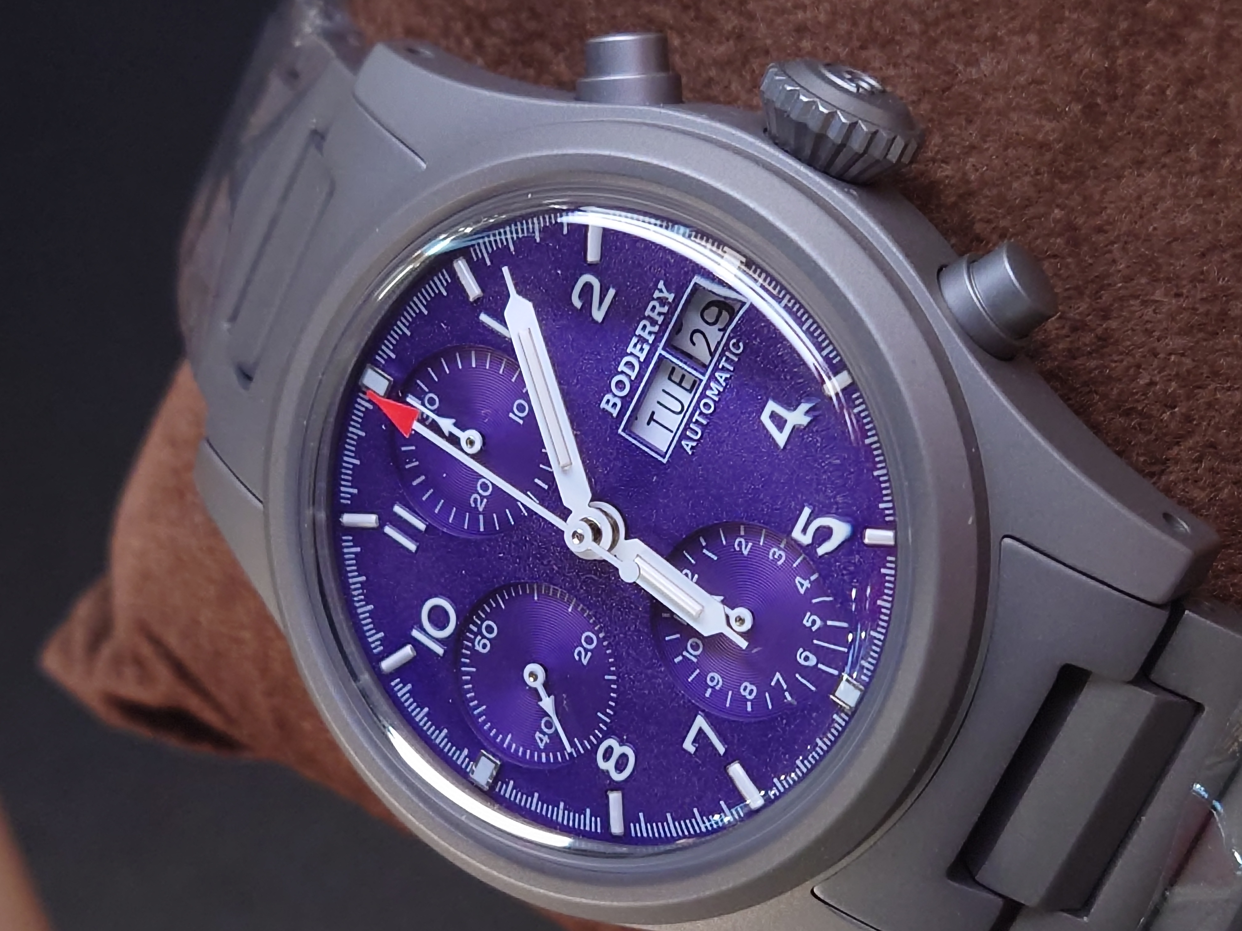 Boderry Landmaster Titanium Chronograph Automatic -  BD-A18T-06B Purple