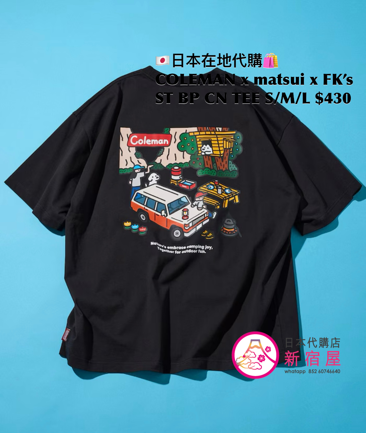 COLEMAN x matsui x FREAK’S STORE 別注 BACK PRINT CREW NECK T-SHIRT 