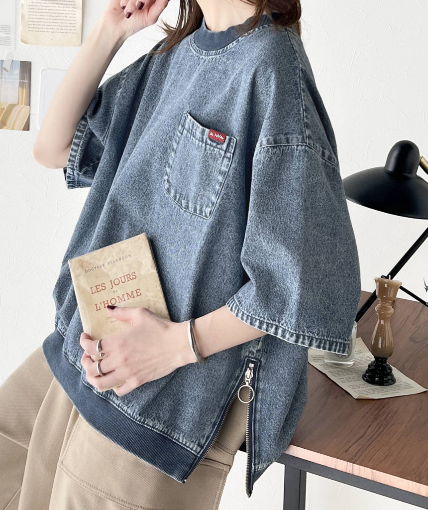 日本復古風牛仔衫