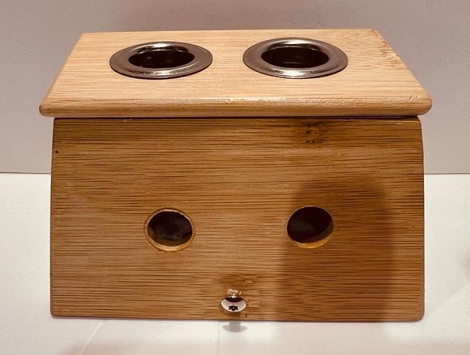 竹艾灸盒(雙孔)