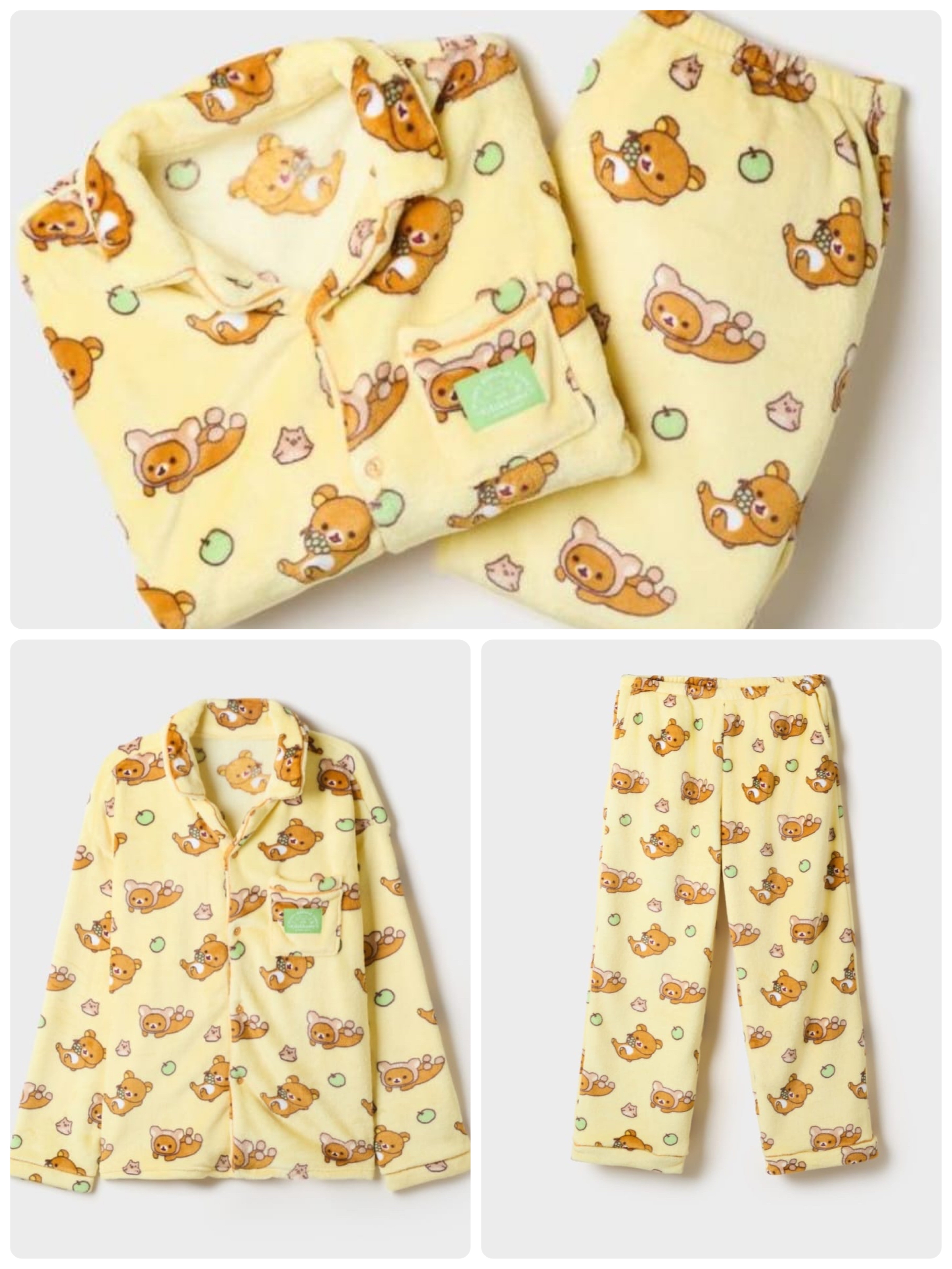《預訂貨品》全新韓國spao 限定 Rilakkuma長袖冬天睡衣套裝