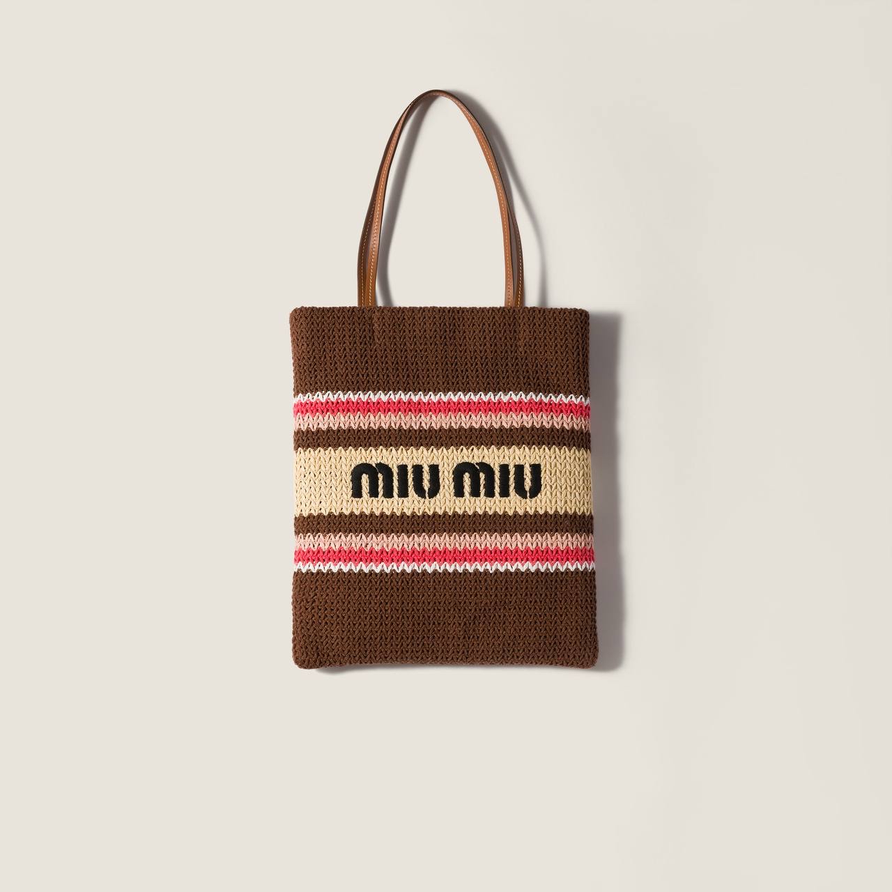 限時優惠✨訂貨📮MIUMIU Raffia-effect tote bag  Size 41x32cm